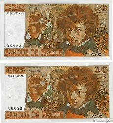 10 Francs BERLIOZ Lot FRANCIA  1975 F.63.11 EBC+