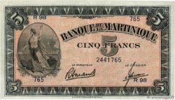 5 Francs MARTINIQUE  1942 P.16b pr.SUP