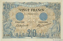 20 Francs NOIR FRANCE  1904 F.09.03