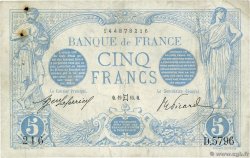 5 Francs BLEU  FRANCIA  1915 F.02.27