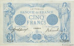 5 Francs BLEU FRANCIA  1915 F.02.31