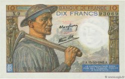 10 Francs MINEUR FRANCIA  1942 F.08.04 SC+