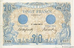 20 Francs BLEU FRANCE  1906 F.10.01 TB