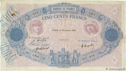 500 Francs BLEU ET ROSE FRANCE  1921 F.30.25