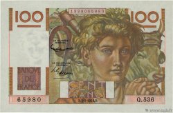 100 Francs JEUNE PAYSAN FRANCIA  1953 F.28.36 AU