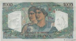 1000 Francs MINERVE ET HERCULE FRANCE  1949 F.41.29 TTB