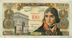 100 NF sur 10000 Francs BONAPARTE FRANCE  1958 F.55.01