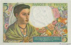 5 Francs BERGER FRANCE  1943 F.05.04 UNC-