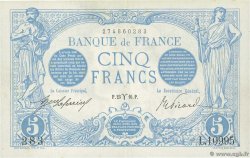 5 Francs BLEU FRANCIA  1916 F.02.37