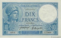 10 Francs MINERVE FRANCIA  1921 F.06.05