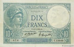 10 Francs MINERVE FRANCE  1924 F.06.08
