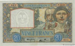 20 Francs TRAVAIL ET SCIENCE FRANKREICH  1941 F.12.20 VZ