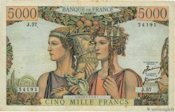 5000 Francs TERRE ET MER FRANCIA  1951 F.48.04 MB
