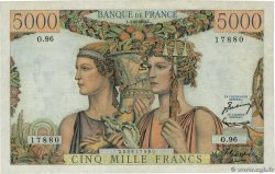 5000 Francs TERRE ET MER FRANCIA  1952 F.48.06 EBC