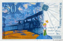 50 Francs SAINT-EXUPÉRY modifié Petit numéro FRANKREICH  1996 F.73.02A fST