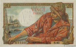 20 Francs PÊCHEUR FRANKREICH  1942 F.13.03 fVZ