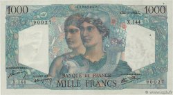 1000 Francs MINERVE ET HERCULE FRANKREICH  1945 F.41.08 fVZ