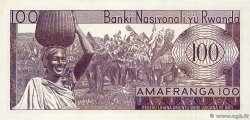100 Francs RUANDA  1964 P.08a FDC