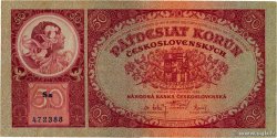 50 Korun TSCHECHOSLOWAKEI  1929 P.022a fSS