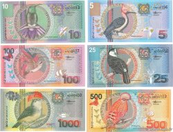 5, 10, 25, 100, 500, 1000 Gulden  Lot SURINAM  2000 P.146 à P.151 pr.NEUF