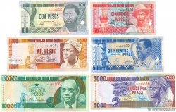 50, 100, 500, 1000, 5000, 10000 Pesos Lot GUINEA-BISSAU  1990 P.10 au P.15 ST