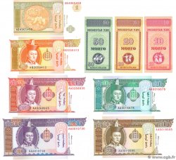 10, 20, 50, Mongo et 1 au 100  Tugrik Lot MONGOLIE  1993 P.49 à P.57