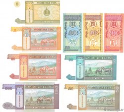10, 20, 50, Mongo et 1 au 100  Tugrik Lot MONGOLIE  1993 P.49 à P.57 pr.NEUF