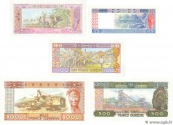 25, 50, 100, 500, 1000 Francs Guinéens Lot GUINÉE  1985 P.28 à P.32  pr.NEUF