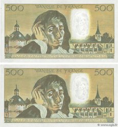 500 Francs PASCAL Consécutifs FRANCE  1992 F.71.49 SPL