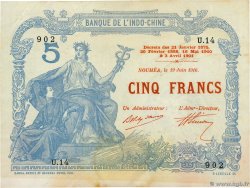 5 Francs NOUVELLE CALÉDONIE  1916 P.06