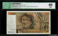 100 Francs DELACROIX modifié Fauté FRANCE  1980 F.69.04a