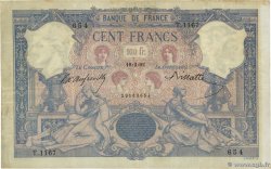 100 Francs BLEU ET ROSE FRANKREICH  1892 F.21.05