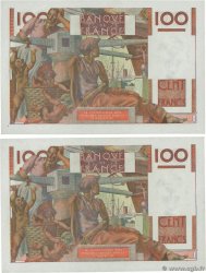 100 Francs JEUNE PAYSAN Consécutifs FRANCIA  1950 F.28.28 AU