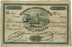 20 Dollars - 4 Pounds Sterling Annulé MAURITIUS  1839 PS.125 VF