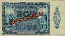 20 Francs Spécimen LUXEMBURG  1929 P.37s