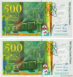 500 Francs PIERRE ET MARIE CURIE Consécutifs FRANCIA  1994 F.76.01 SC+