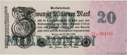 20 Millions Mark GERMANIA  1923 P.097b FDC