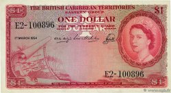 1 Dollar CARAÏBES  1954 P.07b SUP+