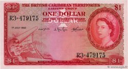 1 Dollar EAST CARIBBEAN STATES  1960 P.07c SC+