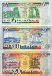 5, 10 et 20 Dollars Lot EAST CARIBBEAN STATES  1994 P.31l, P.32l et P.33l UNC