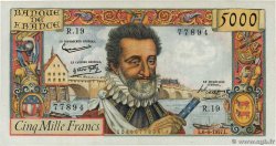 5000 Francs HENRI IV FRANCE  1957 F.49.02 TTB+