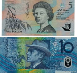 5 et 10 Dollars Lot AUSTRALIE  1993 P.50c et P.52a
