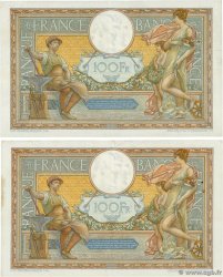 100 Francs LUC OLIVIER MERSON grands cartouches Consécutifs FRANCE  1928 F.24.07 VF