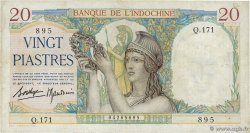 20 Piastres INDOCHINE FRANÇAISE  1936 P.056b TB