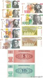 1 Tolar au 1000 Tolarjev Lot ESLOVENIA  1992 P.01 à 04 et P.11 à 17 FDC