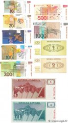 1 Tolar au 1000 Tolarjev Lot ESLOVENIA  1992 P.01 à 04 et P.11 à 17 FDC