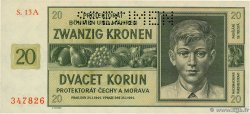 20 Korun Spécimen BOHÊME ET MORAVIE  1944 P.09s pr.NEUF