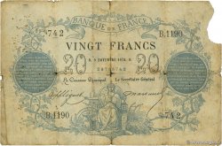 20 Francs type 1871 - Bleu FRANKREICH  1872 F.A46.03