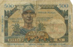 5NF sur 500 Francs TRÉSOR PUBLIC FRANCE  1960 VF.37.01 pr.B