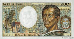 200 Francs MONTESQUIEU Fauté FRANKREICH  1984 F.70.04 fVZ